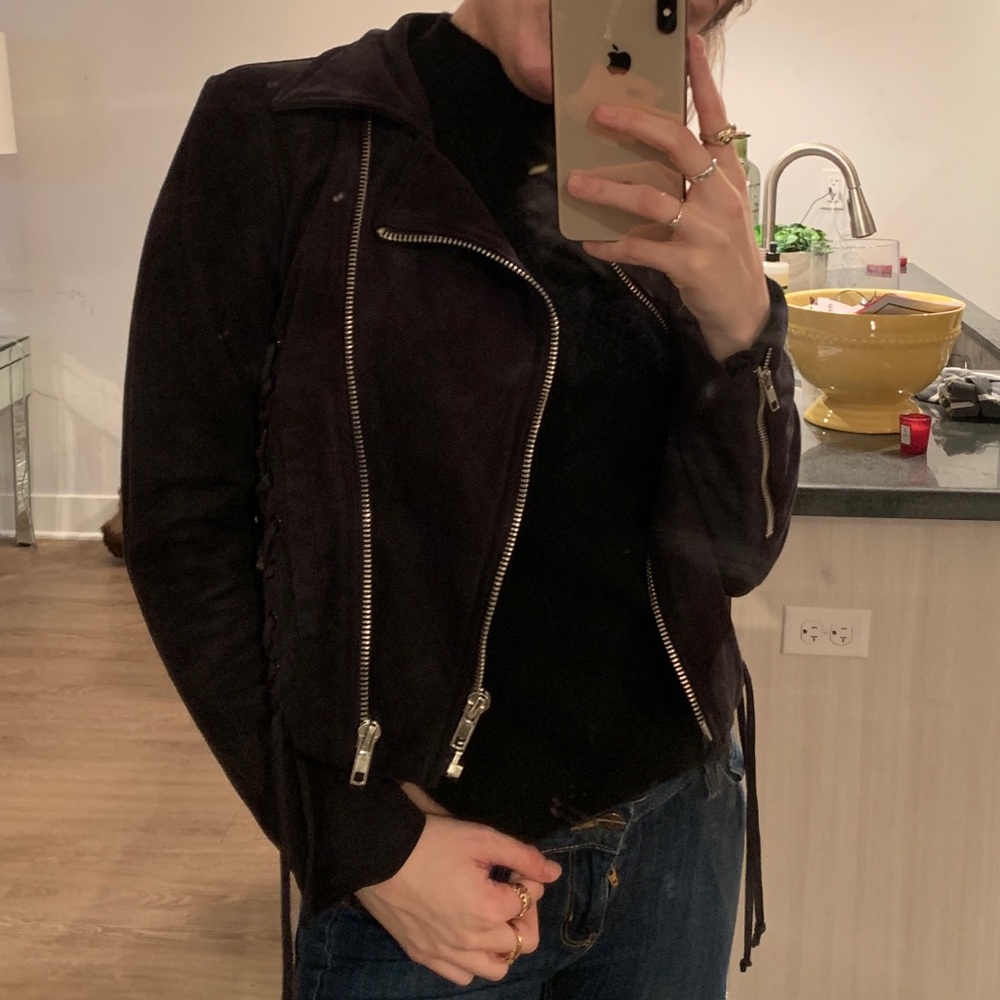 OLIVIACEOUS SUEDE JACKET SIZE SMALL